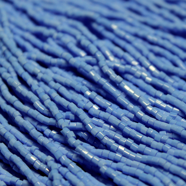 11/0 Czech 2 Cut Opaque Light Blue- 112A