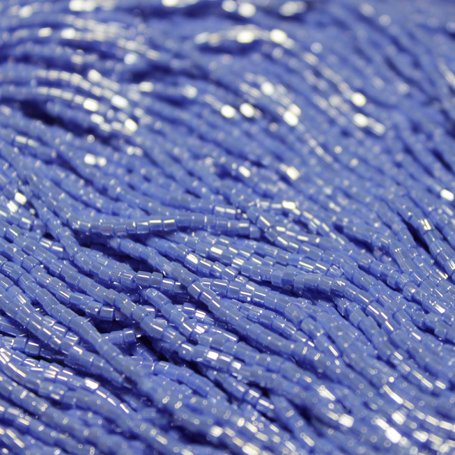 11/0 Czech 2 Cut Opaque Light Blue Luster - 112G