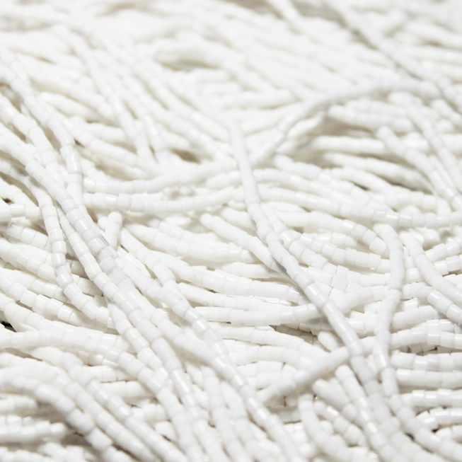 11/0 Czech 2 Cut Opaque Chalk White - 112J seed beads