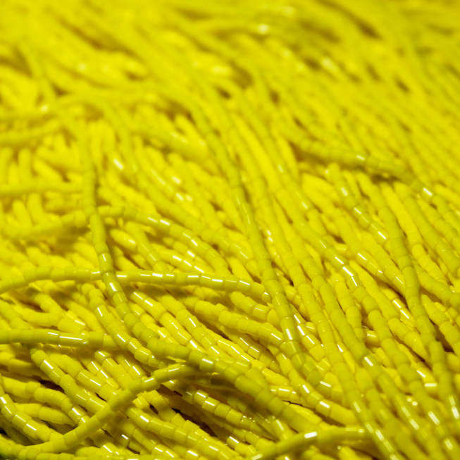 11/0 Czech 2 Cut Opaque Yellow - 112K