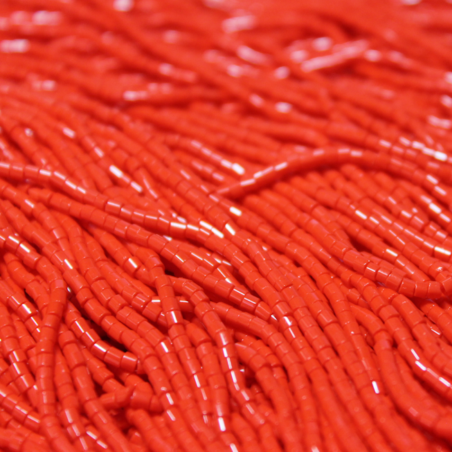 11/0 Czech 2 Cut Opaque Light Red - 112Q