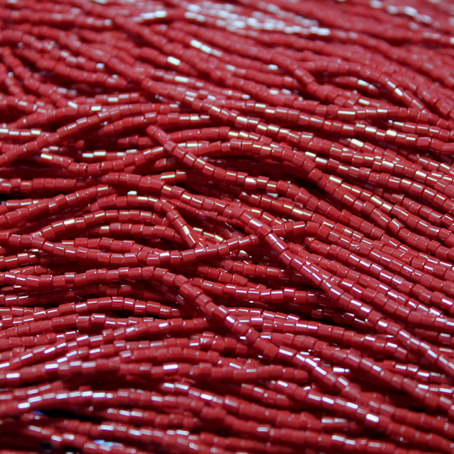11/0 Czech 2 Cut Opaque Dark Red - 112R