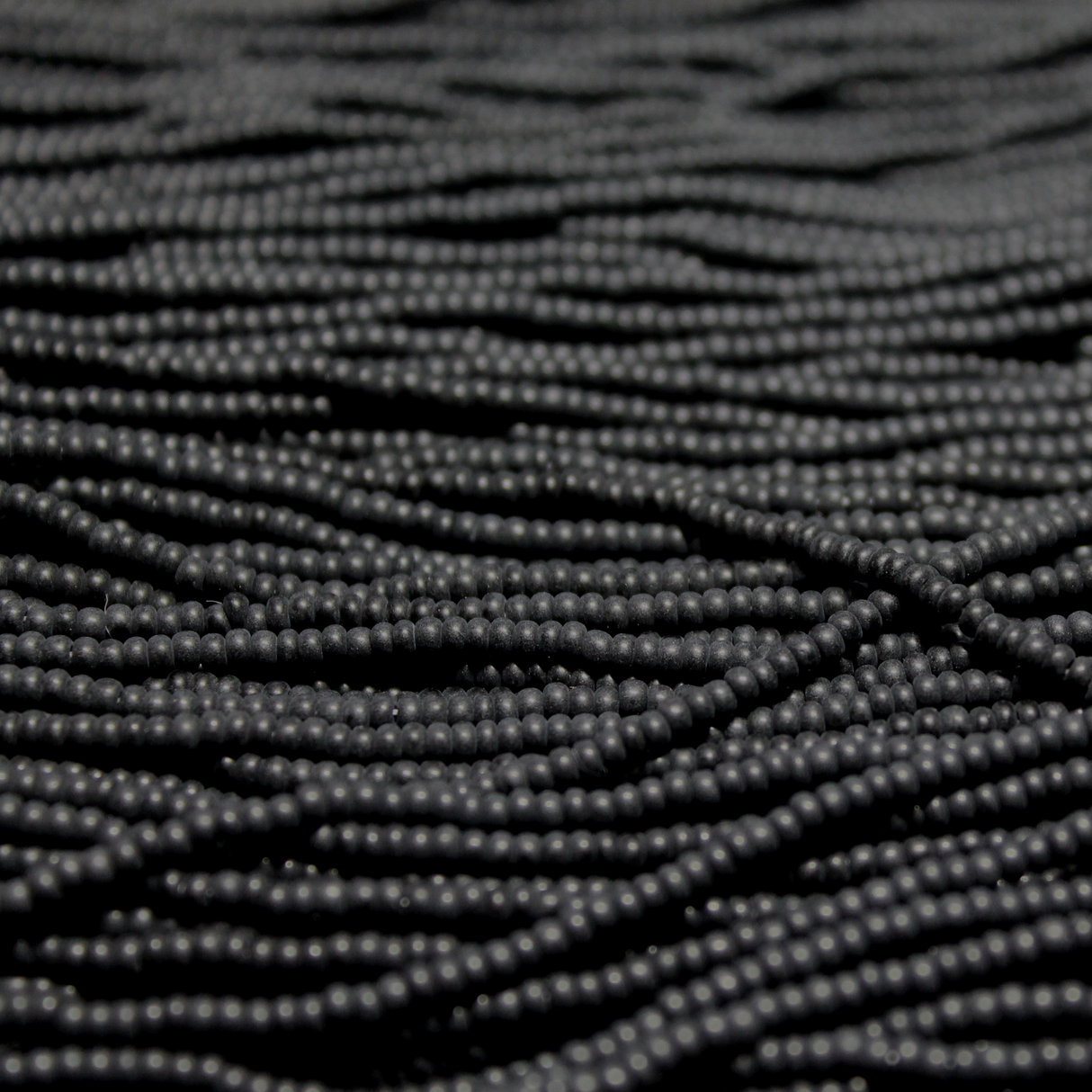 11/0 Czech Opaque Matte Black - 1186