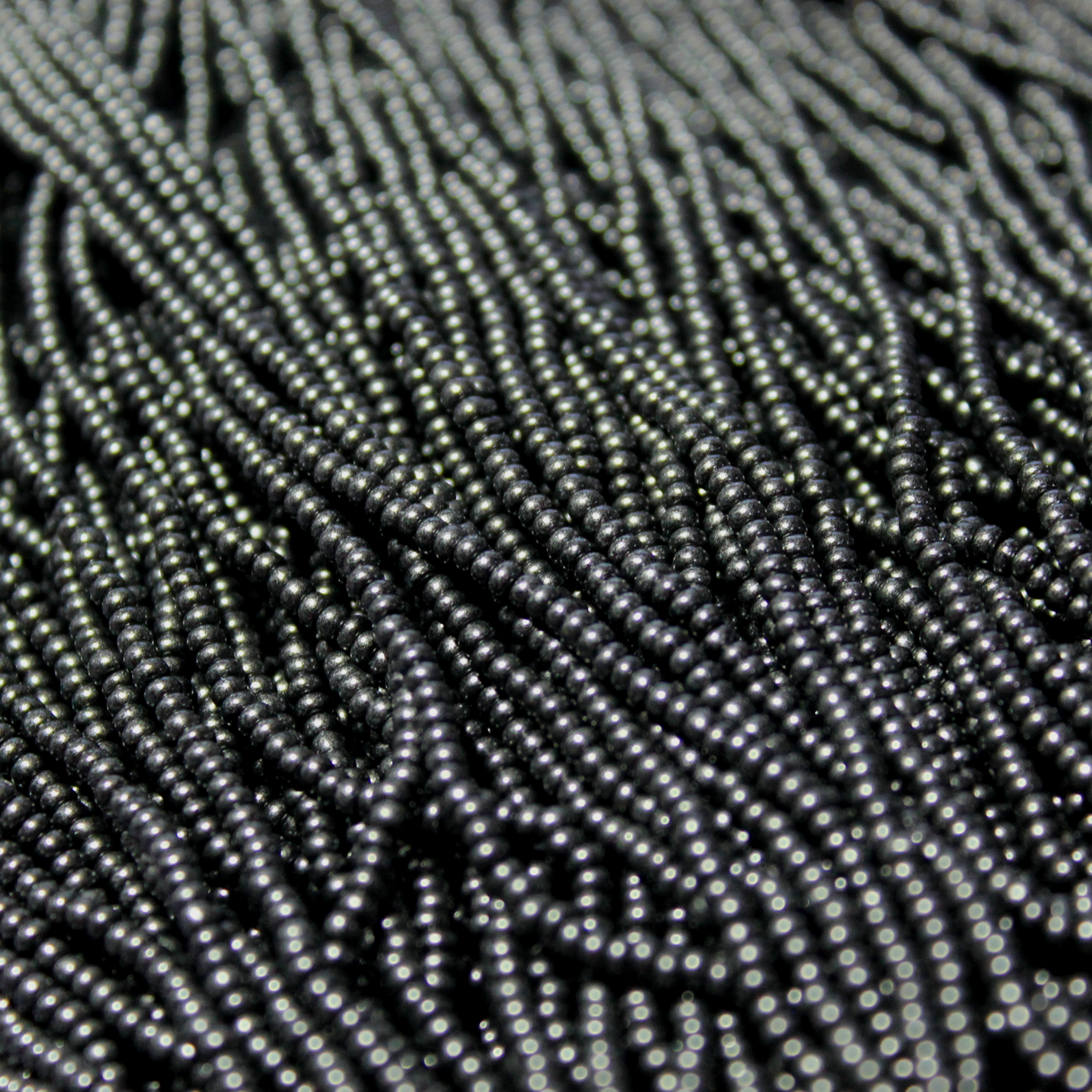 11/0 Czech Opaque Matte Gunmetal Pearl - 1195