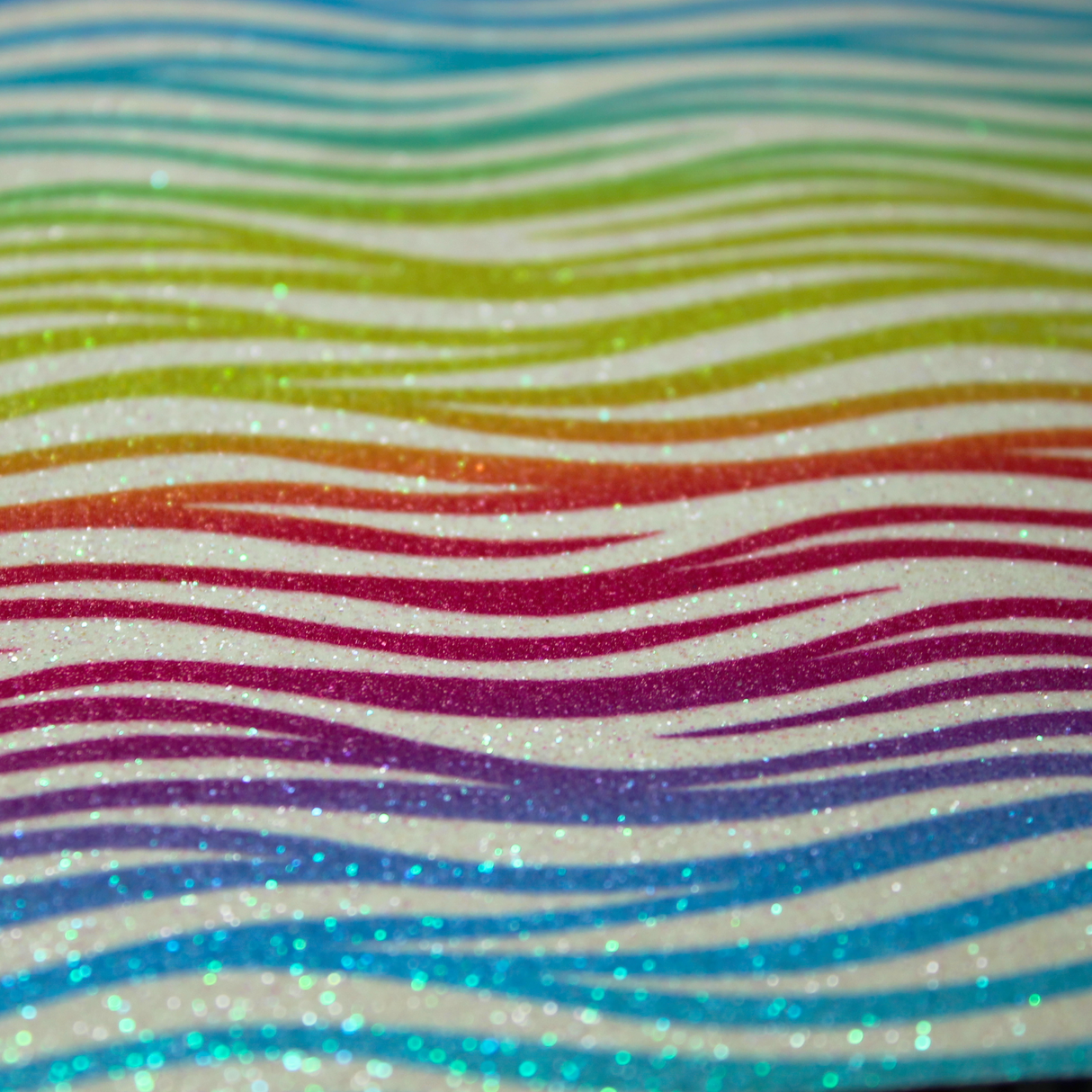 Faux Leather Sheet - Glitter Fruit Stripe - 122