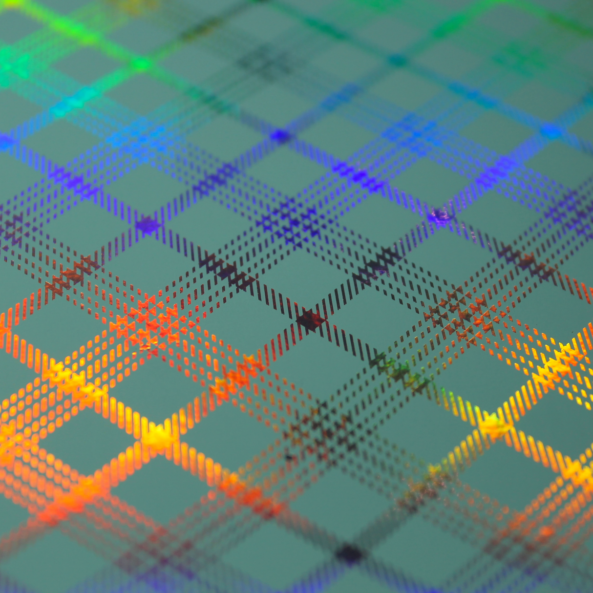 Faux Leather Sheet - Blue Halo Plaid - 12