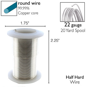 22 Gauge, Tarnish Resistant Wire (20 yd) Silver - SW22
