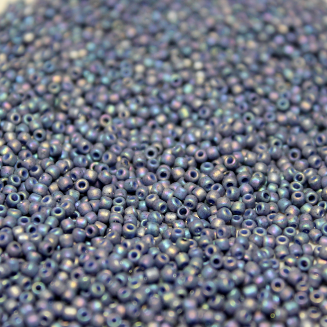 Semi Glazed Soft Blue AB ~ 15/0 JSB 2636F Japanese Seed Beads