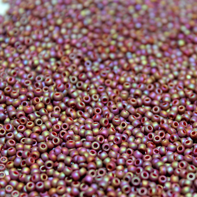 Semi Glazed Dark Red AB ~15/0 JSB 2639F