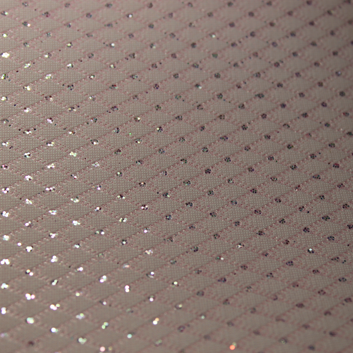 Faux Leather Sheet - Pink Glitter Rhombus - 25