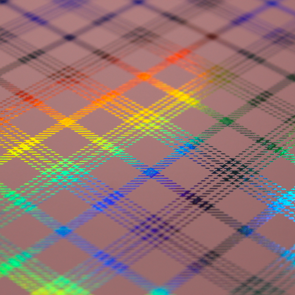 Faux Leather Sheet - Pink Halo Plaid - 2