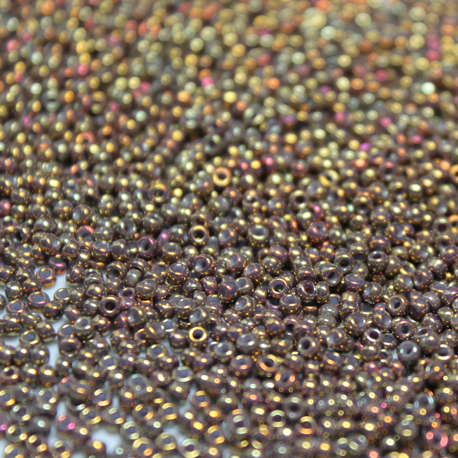 Opaque Bronze AB ~ 15/0 JSB 317I Japanese Seed Beads