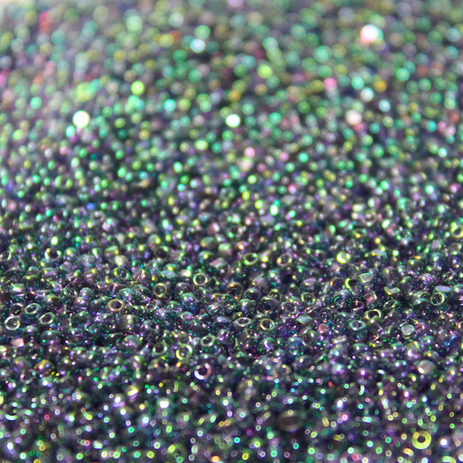 *CLOSEOUT CLEARANCE * Transparent Purple/Teal Luster ~ 12/0 3CUT 319C