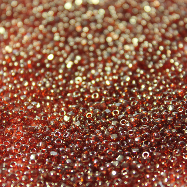 *CLOSEOUT CLEARANCE * Transparent Burnt Umber Gold Luster ~ 12/0 3CUT 319F