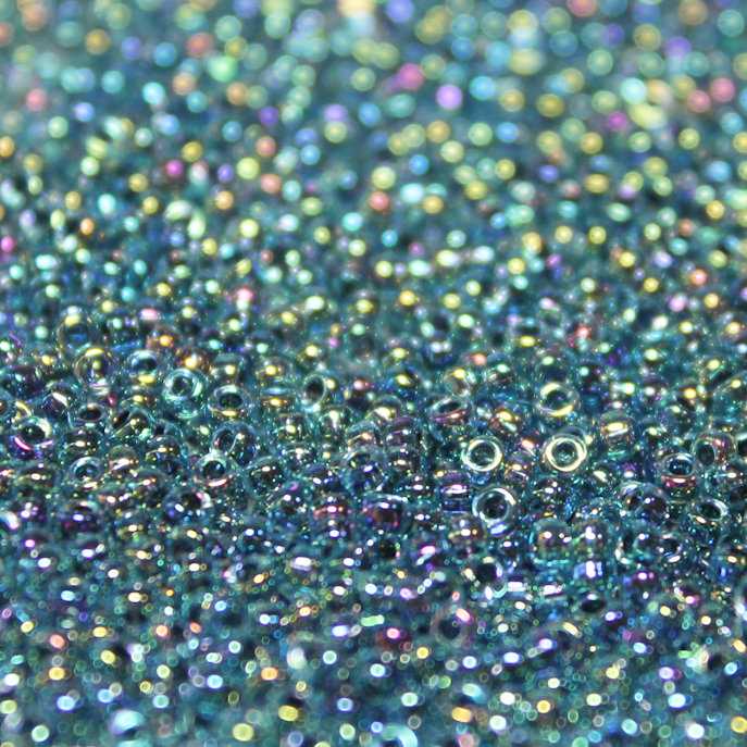 Transparent Blue Lined Aqua AB ~ 11/0 JSB 339 Japanese Seed Beads