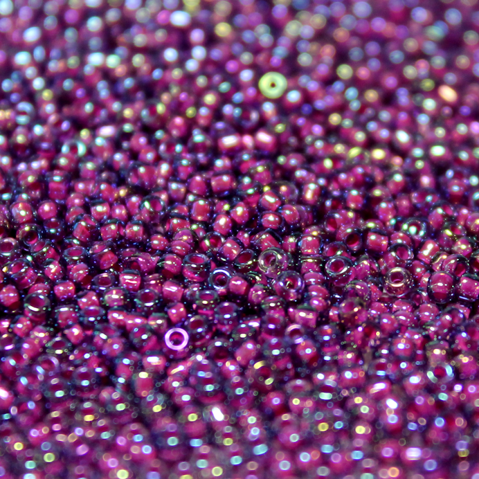 Dark Rose Lined Amethyst AB ~ 11/0 JSB 356E Japanese Seed Beads