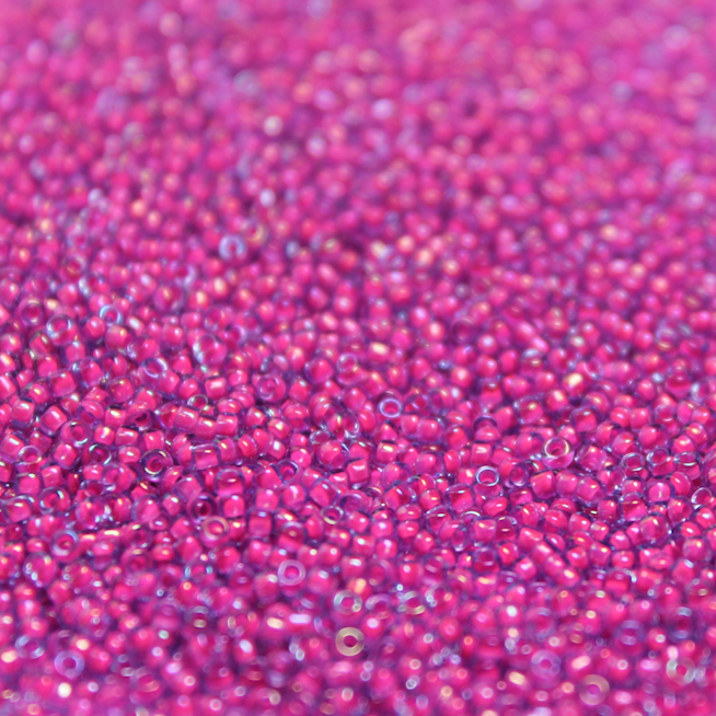 Raspberry Lined Blue ~ 11/0 JSB 397 Japanese Seed Beads