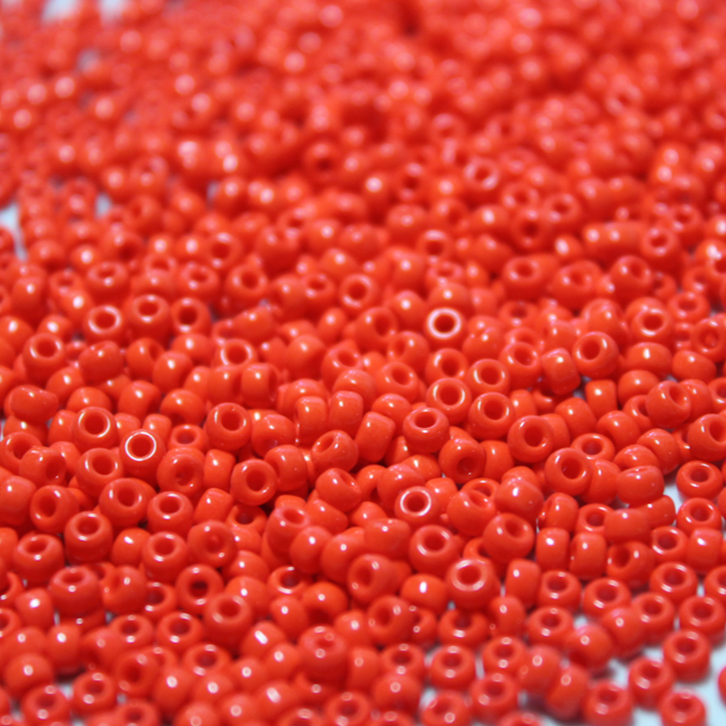Opaque Vermillion Red ~ 8/0 JSB 407