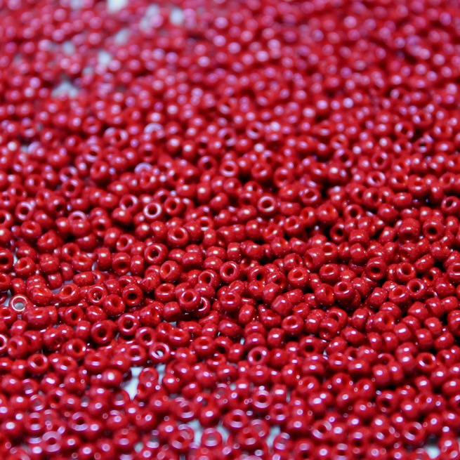 Opaque Dyed Mahogany Red ~ 11/0 JSB 407A Japanese seed beads