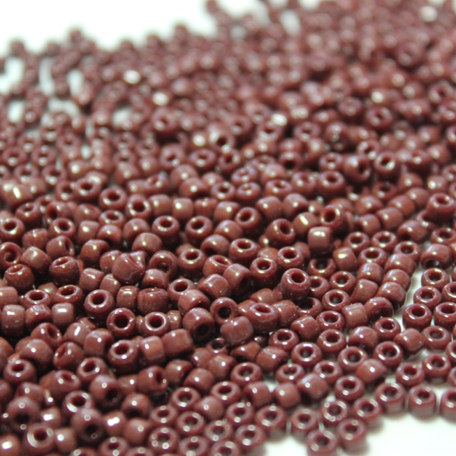 Opaque Chocolate ~ 8/0 JSB 409F Japanese Seed Beads