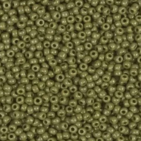 Opaque Olive Green Dynasty ~ 15/0 JSB 411L