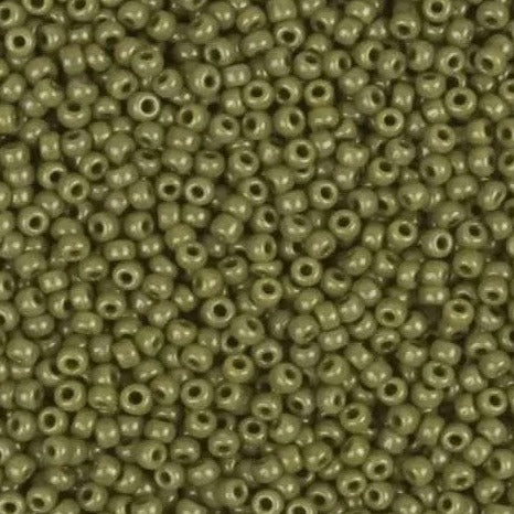 Half Kilo - Opaque Olive Green Dynasty ~ 11/0 JSB 411LHK