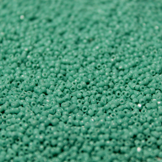 *CLOSEOUT CLEARANCE * Opaque Turquoise Green ~ 12/0 3CUT- 412D