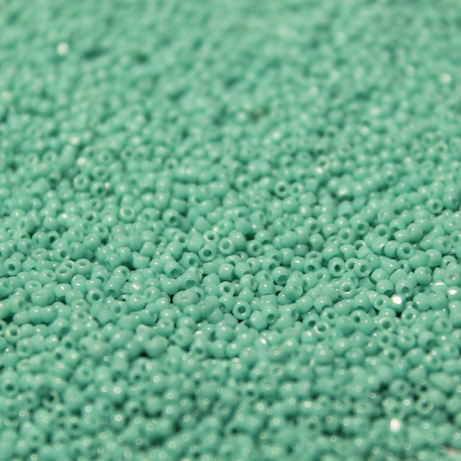 Opaque Light Turquoise Green ~ 15/0 3CUT 412D