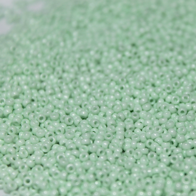 Opaque Dyed Pale Mint Green ~ 11/0 JSB 412L - Unavailable until Sept 26