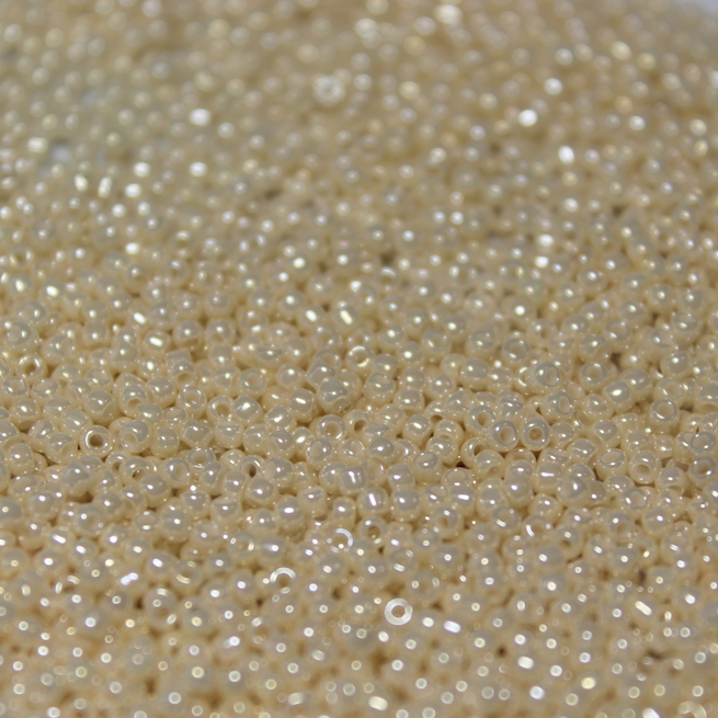 Opaque Cream Beige Luster ~ 15/0 JSB 421A Japanese Seed Beads