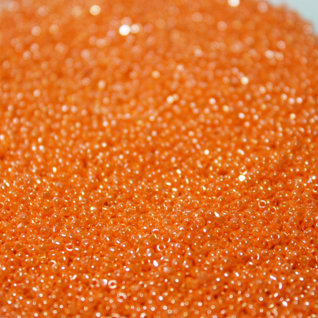 Opaque Light Orange Luster ~ 15/0 3CUT 423