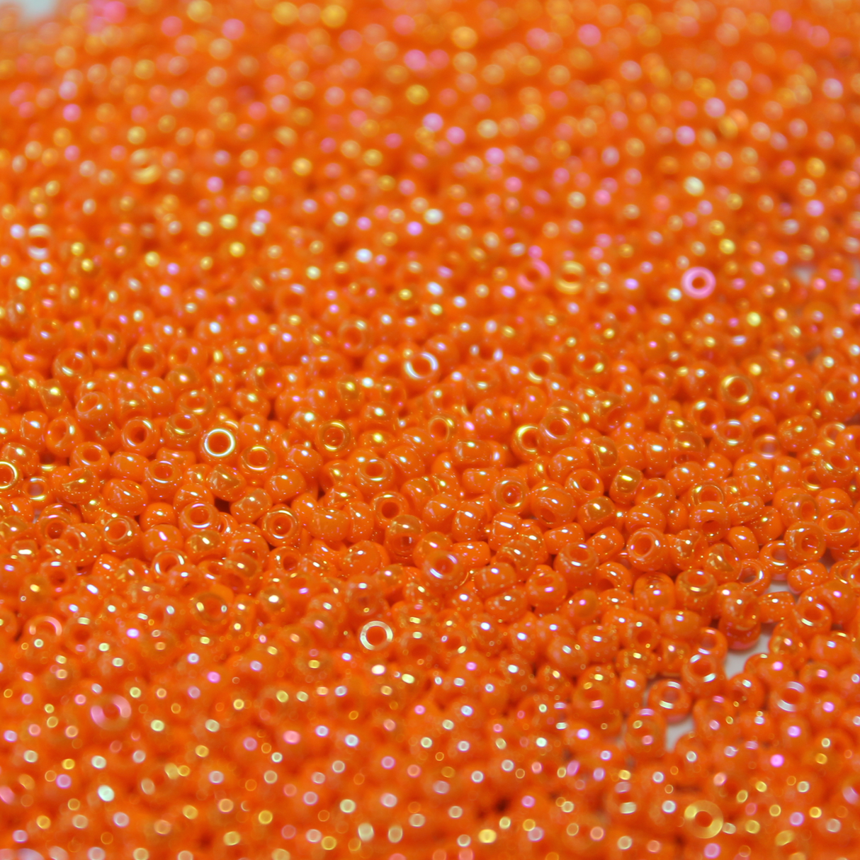 Opaque Light Orange AB ~ 15/0 JSB 423B Japanes Seed Beads