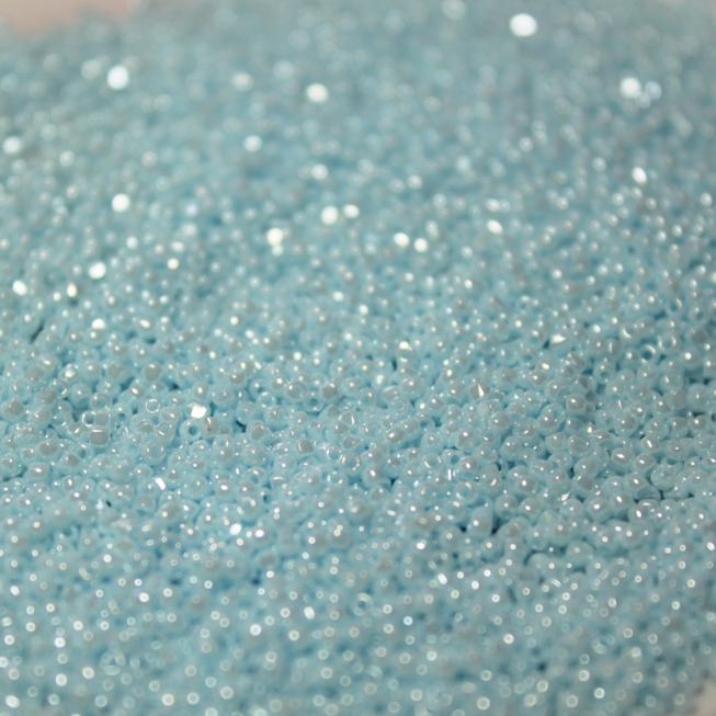 Opaque Sky Blue Luster ~ 15/0 3CUT 430