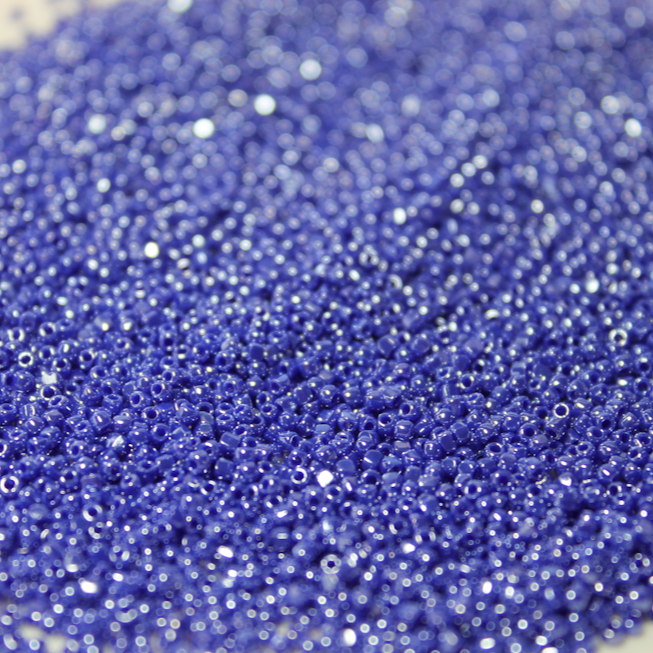 Opaque Royal Blue Luster ~ 15/0 3CUT 430B