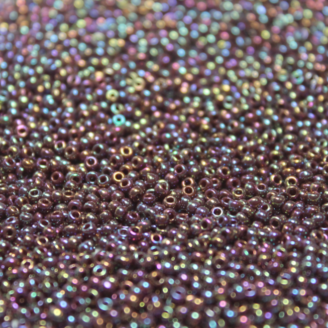 Opaque Dark Brown Rainbow ~ 15/0 JSB 432
