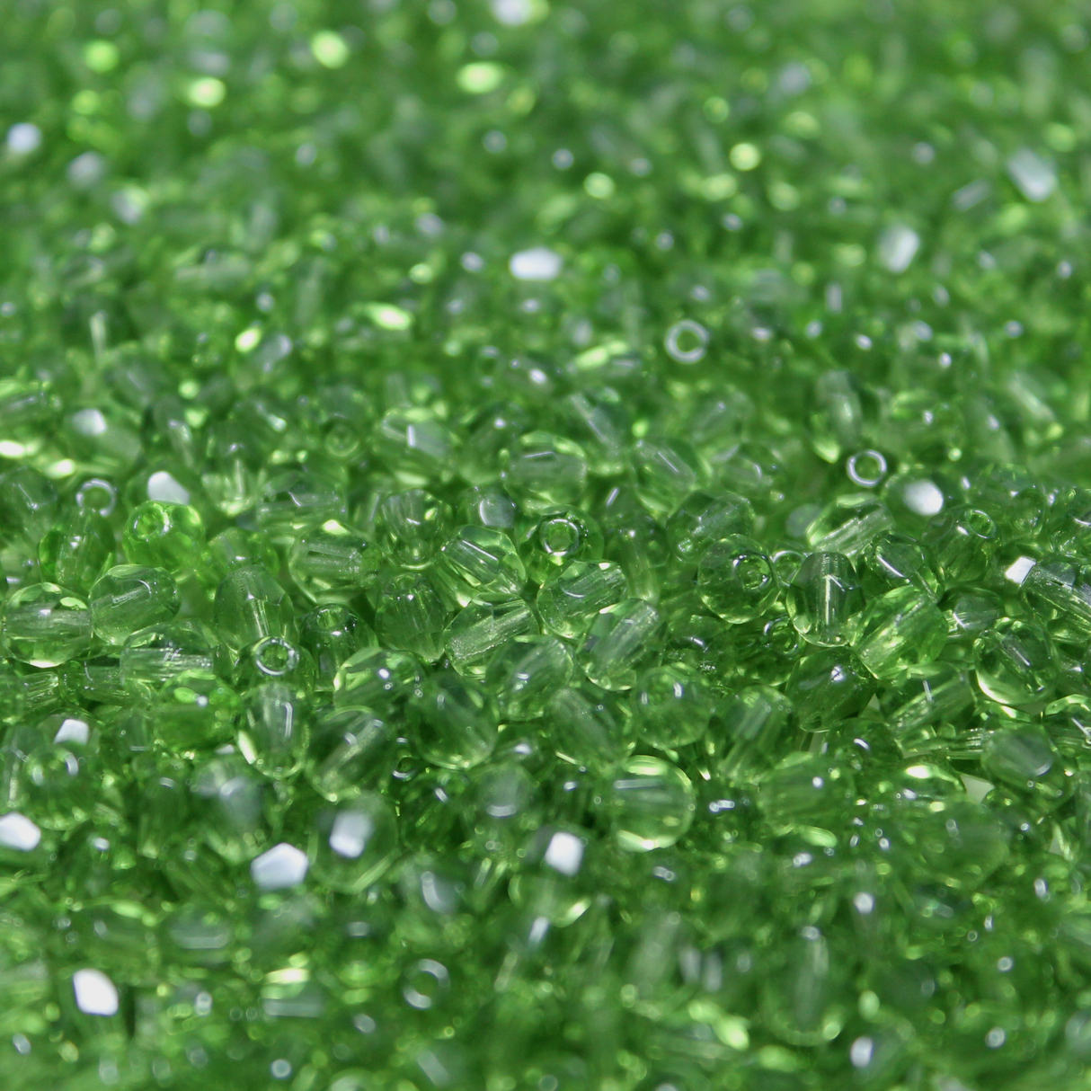 4mm Transparent Olivine Czech Glass Bicone - 4B24-A