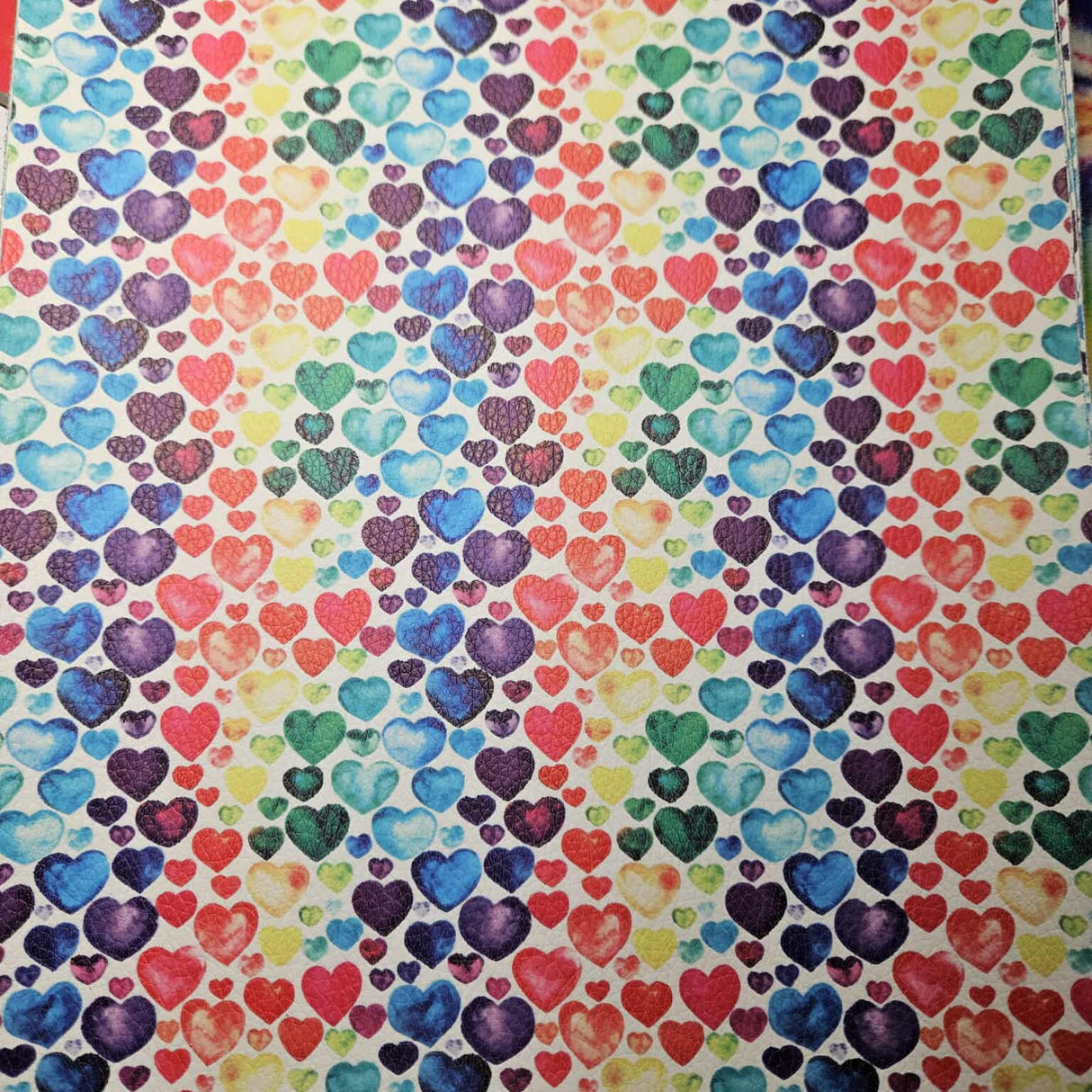 Faux Leather Sheet - Love Bubbles - 13