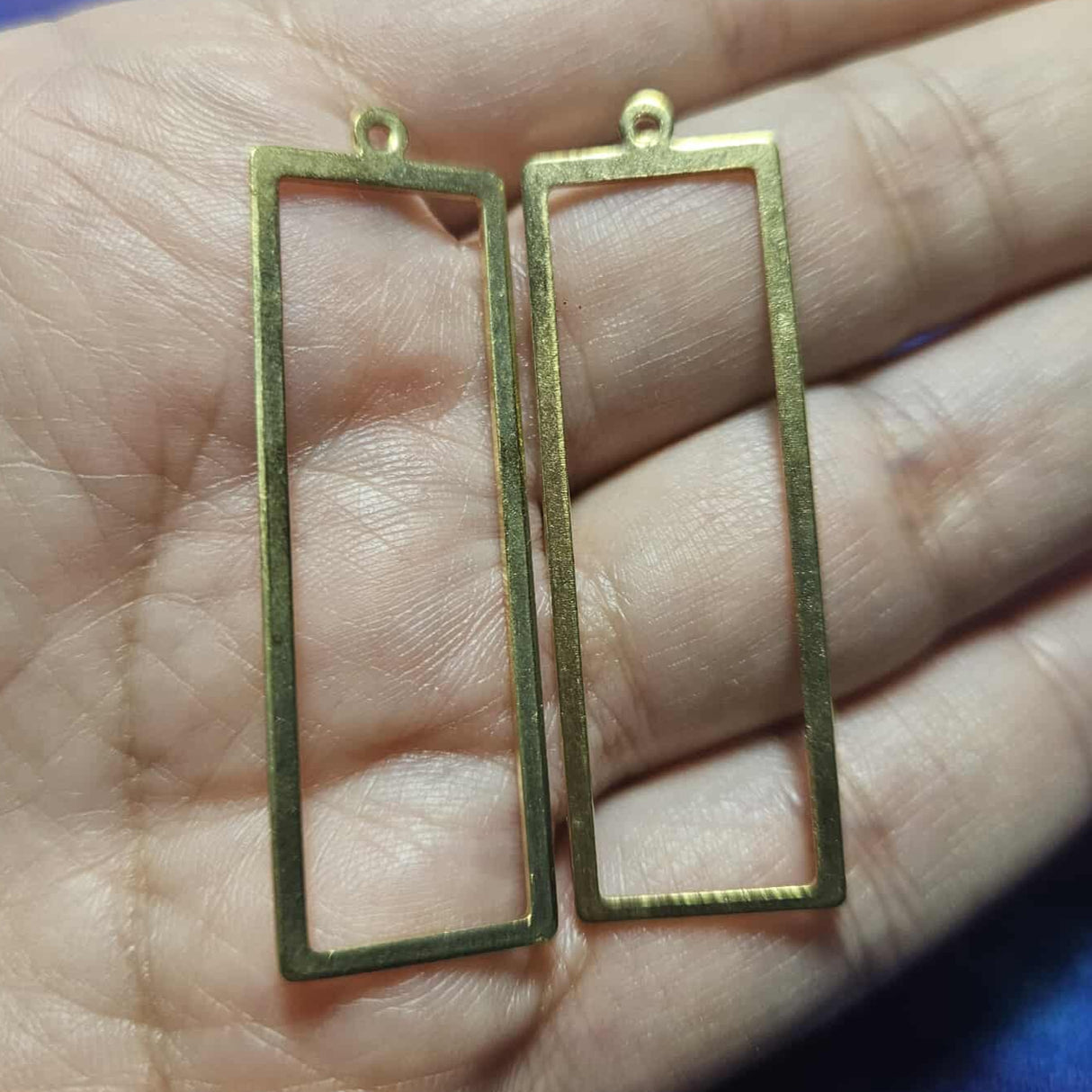 Special Buy #3 - 1 pair brass rectangle bead frames