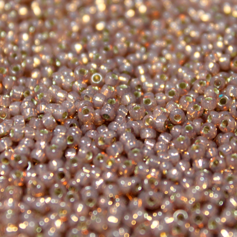 Gilt Lined Dyed Dark Copper ~ 11/0 JSB 581 Japanese seed beads