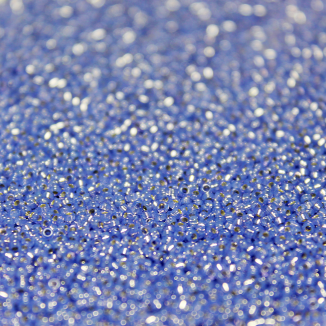 Silver Lined Dyed Violet Alabaster ~ 15/0 JSB 589