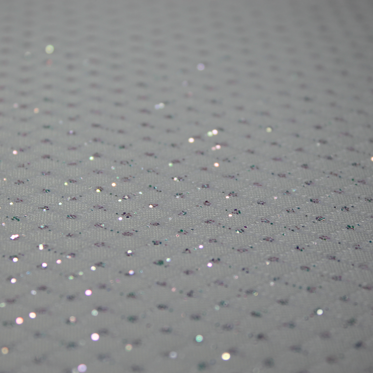 Faux Leather Sheet - White Glitter Rhombus - 5