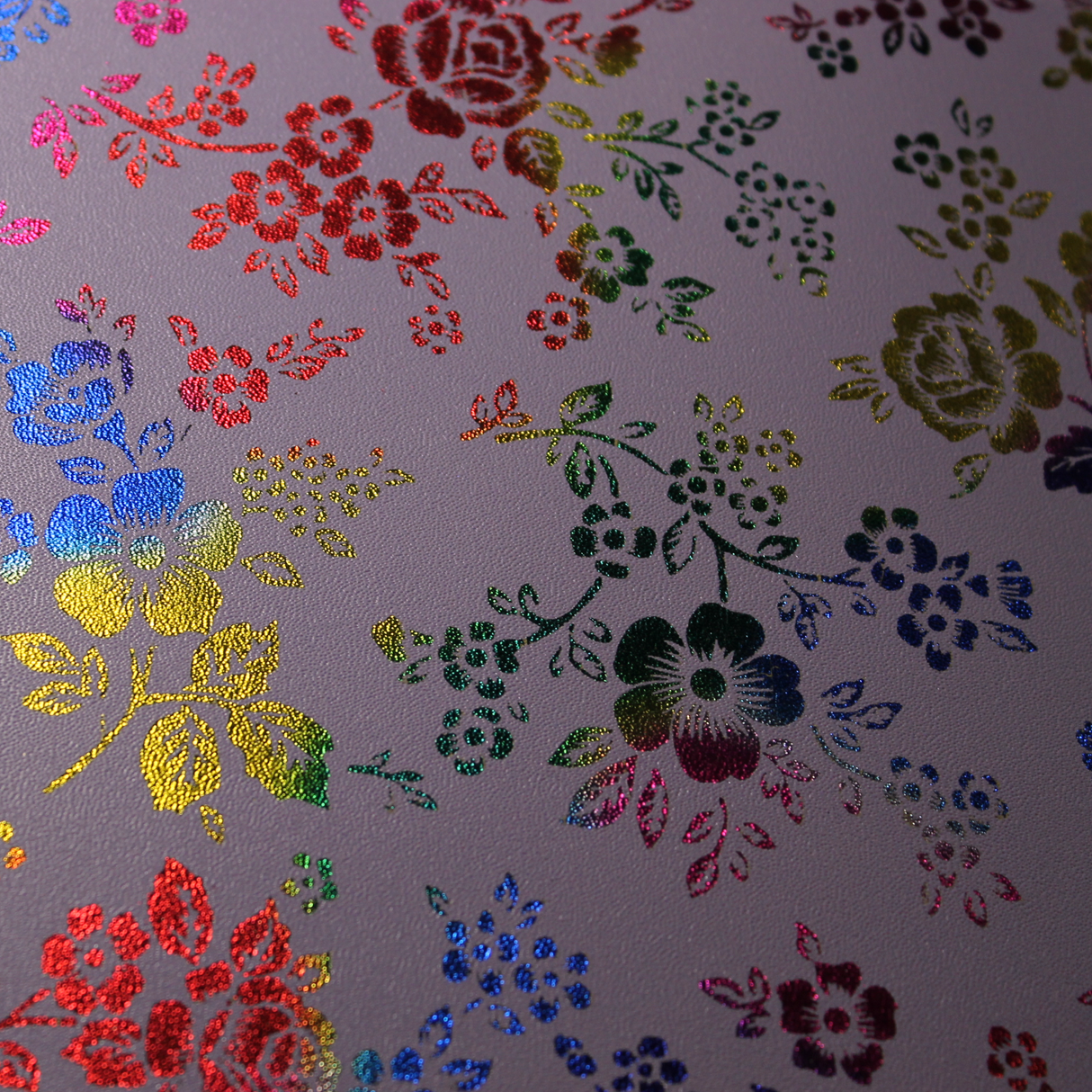 Faux Leather Sheet - Halo Floral Lavender - 16