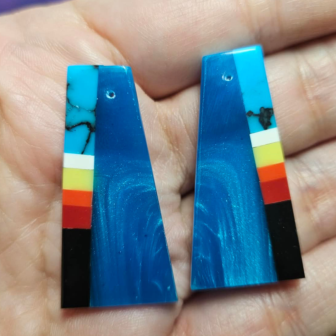 Santo Domingo Inlays Blue Zircon - SD5-A