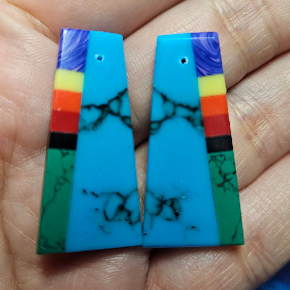 Santo Domingo Inlays Turquoise Blue - SD37-A