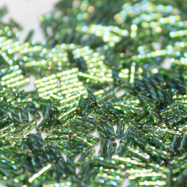 Silver Lined Olivine AB ~ 6mm SPIRAL 650