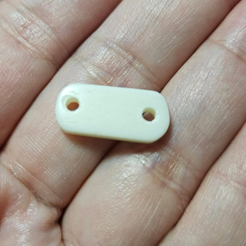 2 hole thin bone spacer beads 10 pieces - Spacer 2