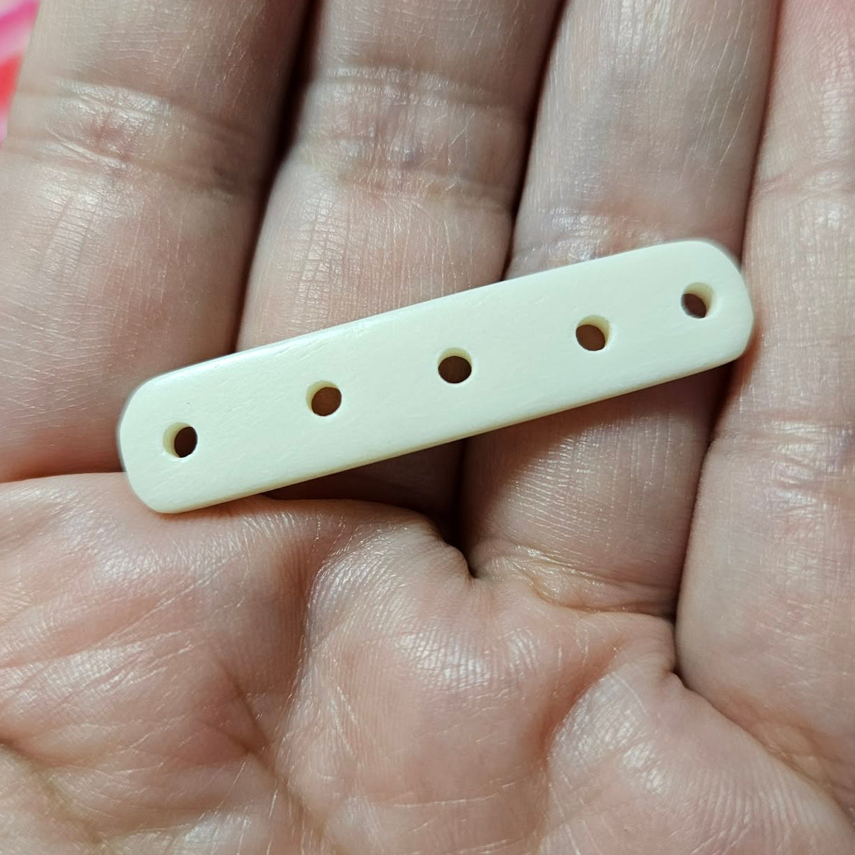 5 hole thin bone spacer beads 10 pieces - Spacer 5