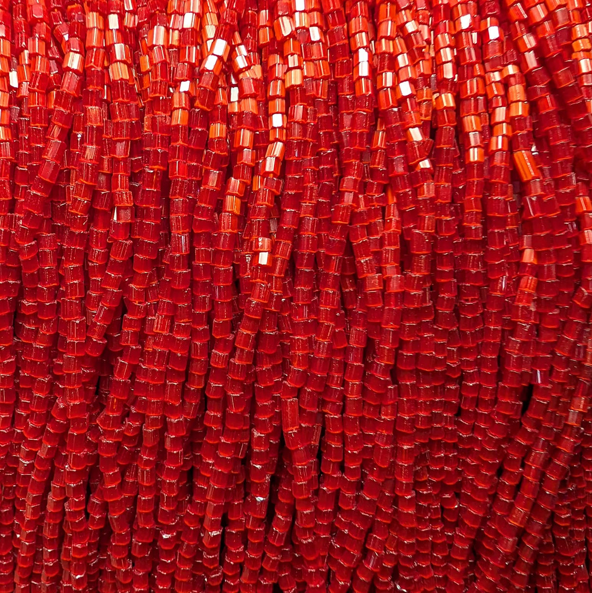11/0 Czech 2 Cut Satin Red - 112C-23