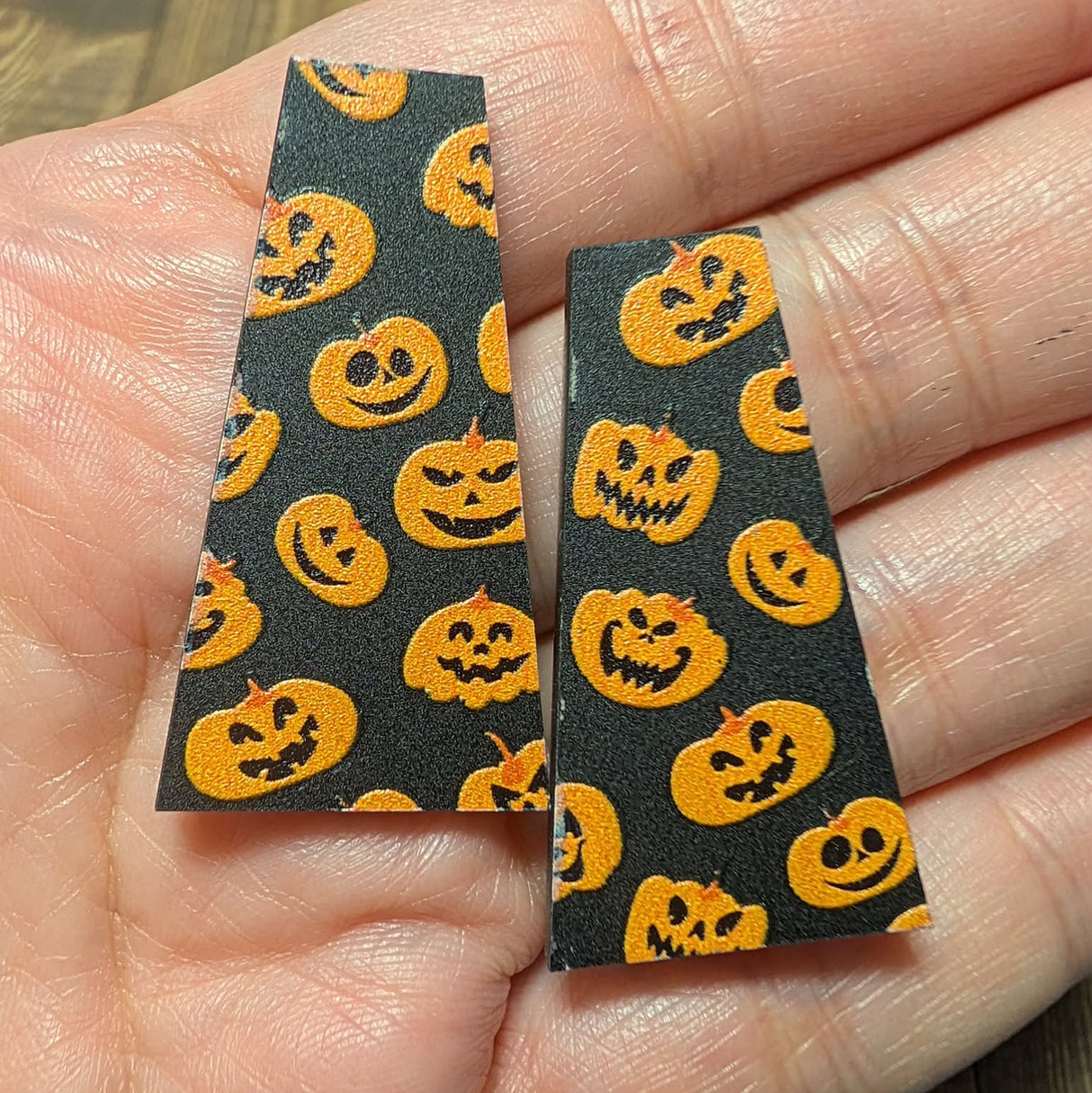 1.5" Pumpkin Party Trapezoid - Acrylic Cabochons - S184