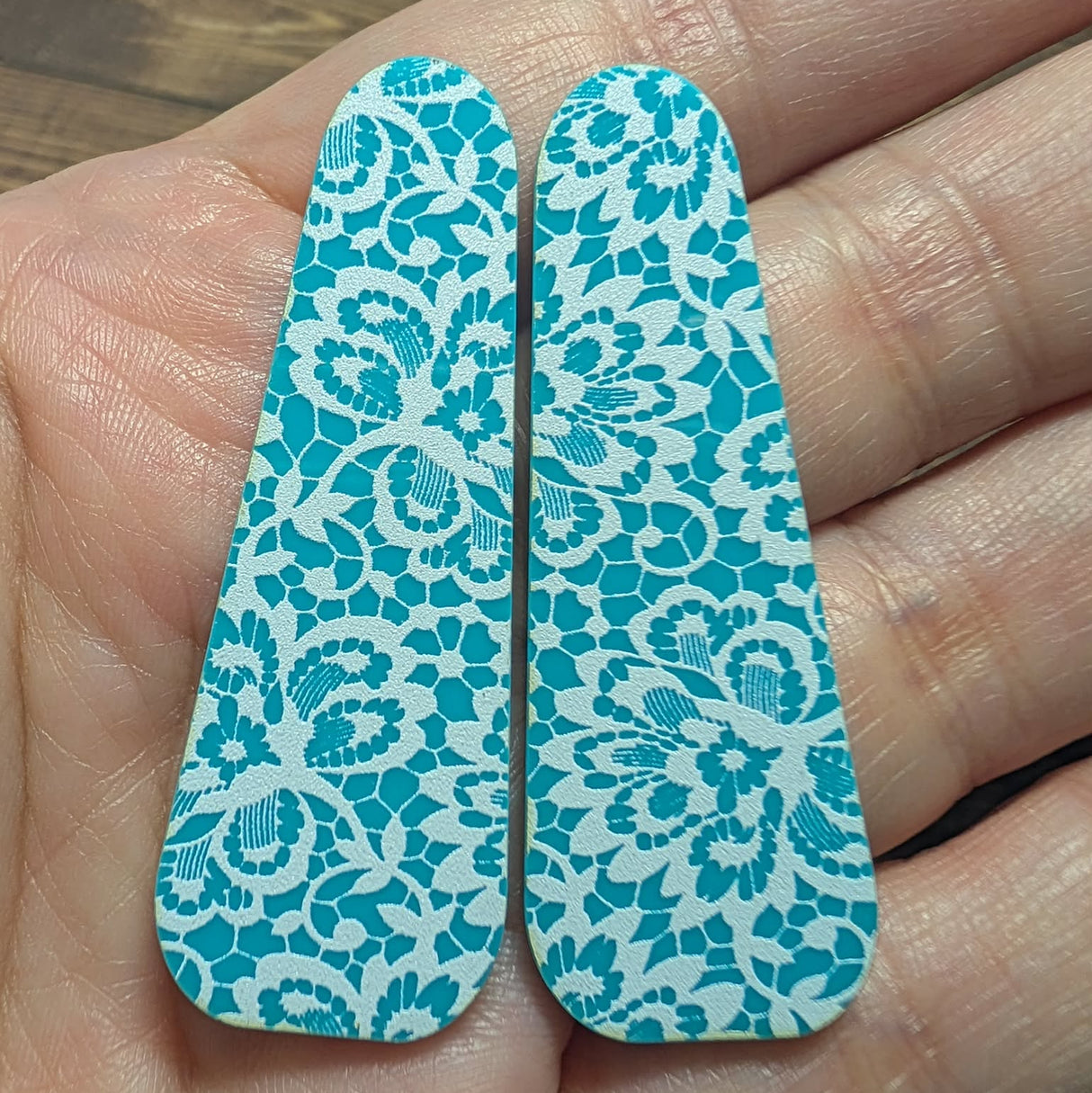 2" Happily Ever Turquoise Trapezoid Cabochons - P119